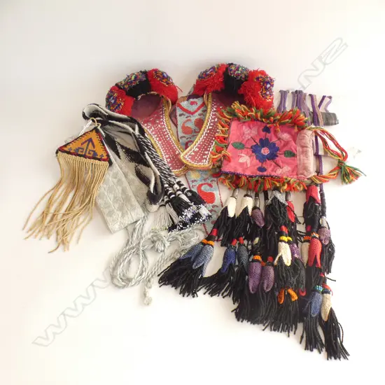Assorted ethnic textiles.